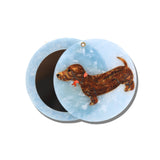 Hand-painted Dachshund Compact Mirror | Eco-Friendly