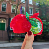 Hand-painted Apple Compact Mirror | Eco-Friendly