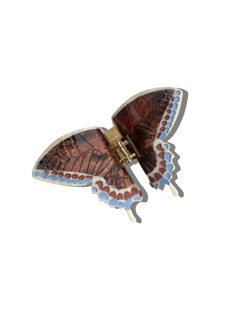 Hand-Painted Swallowtail Butterfly Claw Hair Clip | Eco-Friendly