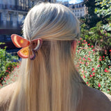 Hand-Painted Emperor Silk Moth Claw Hair Clip | Eco-Friendly