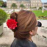 Handmade Origami Peony Flower Claw Hair Clip| Eco-Friendly
