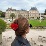 Handmade Origami Peony Flower Claw Hair Clip| Eco-Friendly