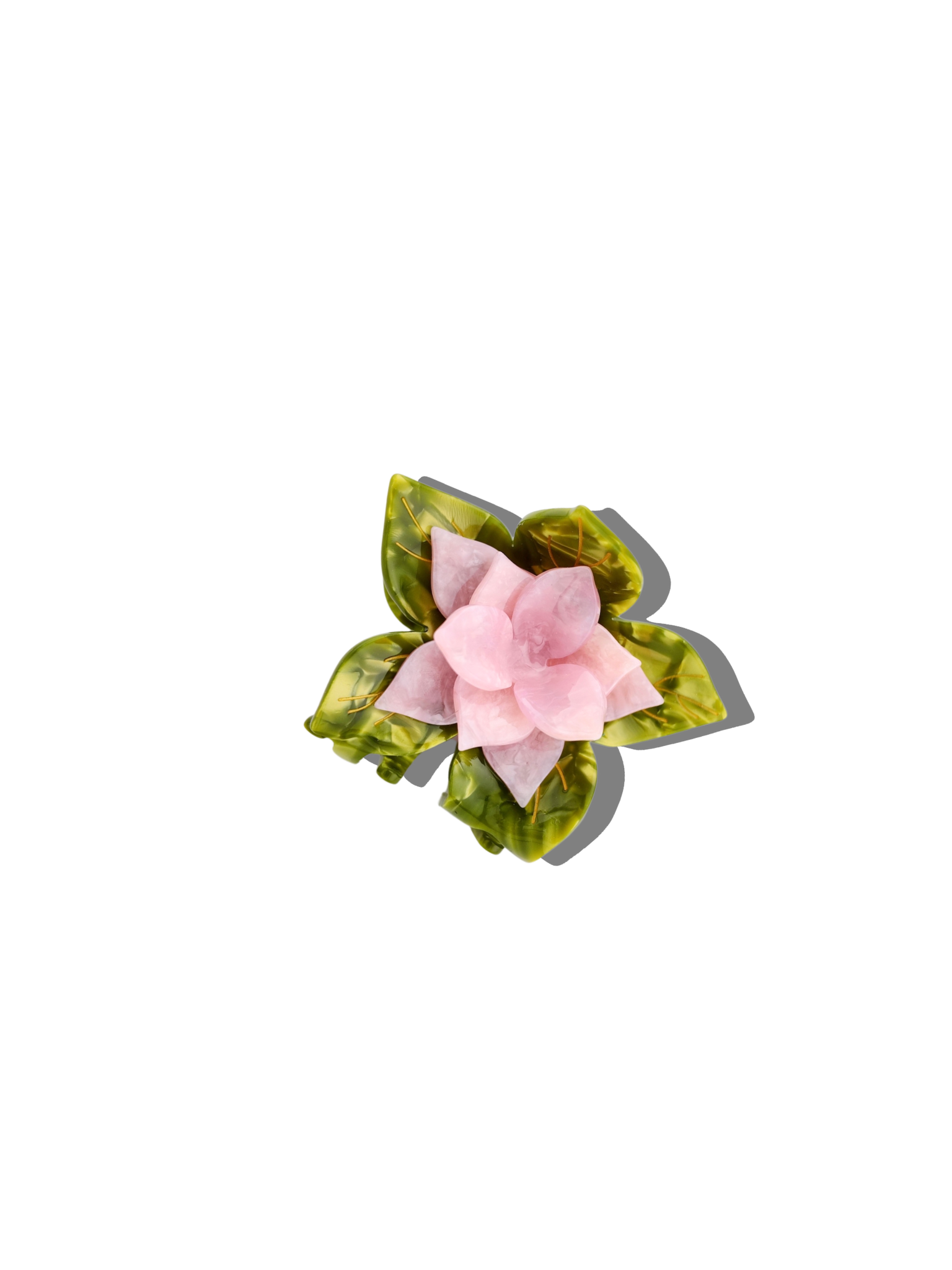 Hand-Painted Origami Magnolia Flower Hair Clip | Eco-Friendly