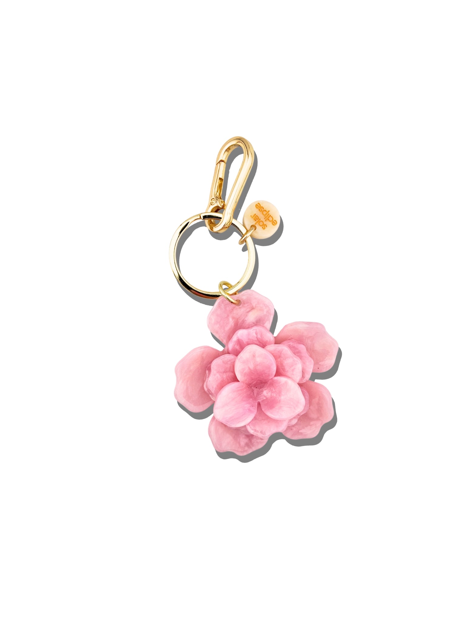 Handmade Origami Gardenia Flower Bag Charm + Keychain