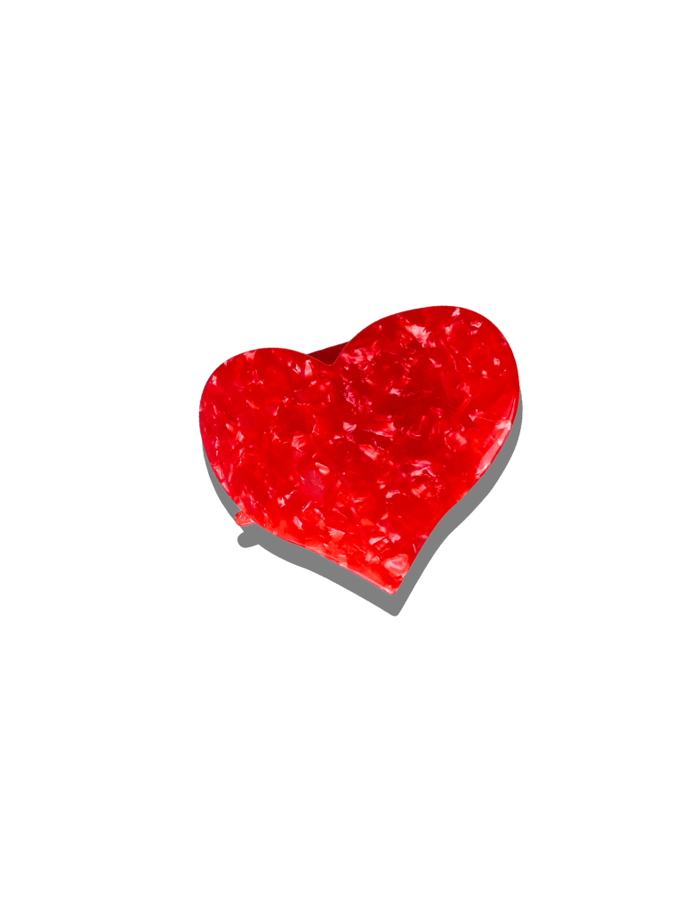 Handmade Heart Lay Down Claw Clip | Eco-Friendly
