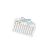 Hand-painted Something Blue Bow Pocket Hair Comb | Eco-Friendly