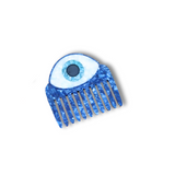 Hand-painted Evil Eye Pocket Hair Comb | Eco-Friendly