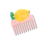 Hand-painted Lemon Pocket Hair Comb | Eco-Friendly