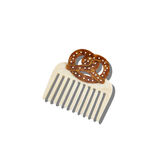 Hand-painted Pretzel Pocket Hair Comb | Eco-Friendly