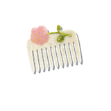 Hand-painted Spring Rose Pocket Hair Comb | Eco-Friendly
