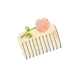Hand-painted Spring Rose Pocket Hair Comb | Eco-Friendly