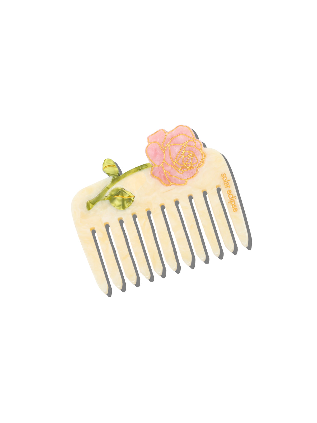 Hand-painted Spring Rose Pocket Hair Comb | Eco-Friendly  display picture 2