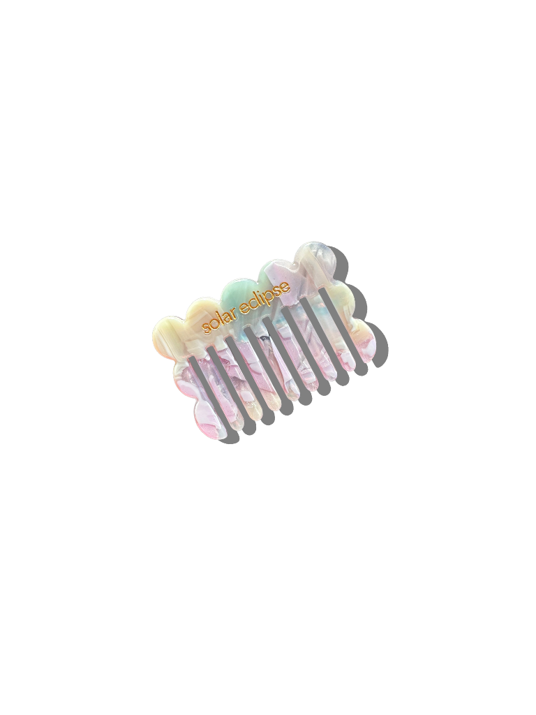 Purse Scalloped Small Acetate Hair Comb | Eco-Friendly