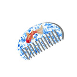 Hand-painted Koi Gua Sha Treatment Hair Comb | Eco-Friendly