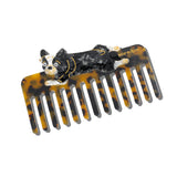 Hand-Painted French Bulldog Detangling Wide Tooth Hair Comb | Eco-Friendly