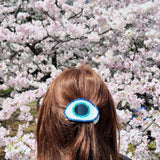 Handmade Evil Eye Lay Down Claw Clip | Eco-Friendly