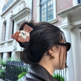 Hand-painted New York Teddy Bear Hair Claw Clip | Eco-Friendly