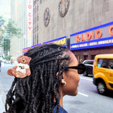 Hand-painted New York Teddy Bear Hair Claw Clip | Eco-Friendly