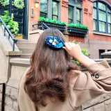 Hand-painted Vintage Flowers Great Hair Day Brush | Eco-Friendly