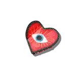 Hand-painted Lucky Eye Heart Hair Claw Clip | Eco-Friendly