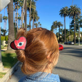 Hand-painted Lucky Eye Heart Hair Claw Clip | Eco-Friendly