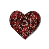 Hand-painted Paisley Heart Hair Claw Clip | Eco-Friendly