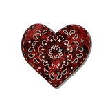 Hand-painted Paisley Heart Hair Claw Clip | Eco-Friendly