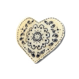 Hand-painted Paisley Heart Hair Claw Clip | Eco-Friendly
