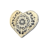 Hand-painted Paisley Heart Hair Claw Clip | Eco-Friendly
