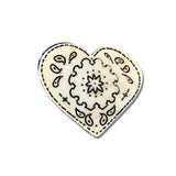Hand-painted Paisley Heart Hair Claw Clip | Eco-Friendly