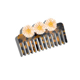 Hand-Painted Daisy Detangling Wide Tooth Hair Comb | Eco-Friendly