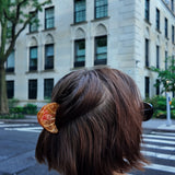 Hand-Painted Mini Bow Croissant Claw Hair Clip | Eco-Friendly