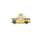 Hand-painted Taxi Brooch Pin