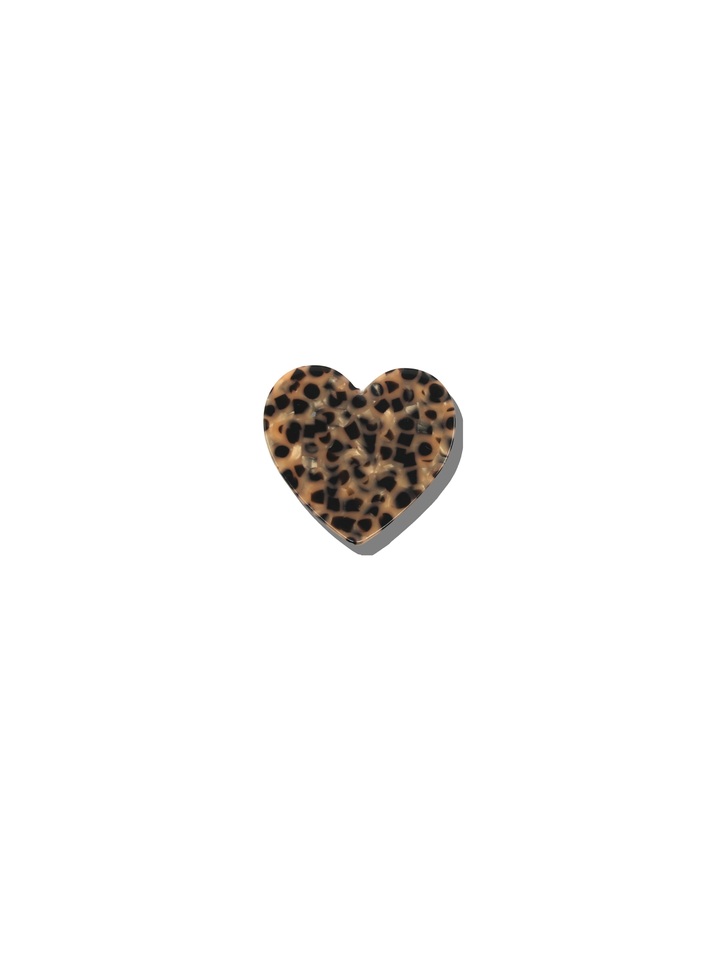 Hand-painted Heart Brooch Pin