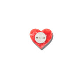 Hand-painted Heart Brooch Pin
