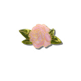 Hand-painted Rose Brooch Pin