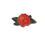 Hand-painted Rose Brooch Pin