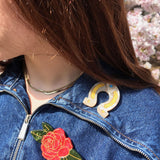 Hand-painted Rose Brooch Pin
