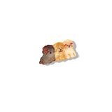 Hand-painted Puppies Brooch Pin