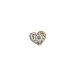Hand-painted Paisley Heart Brooch Pin
