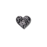 Hand-painted Paisley Heart Brooch Pin