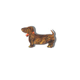 Hand-painted Dachshund Dog Brooch Pin