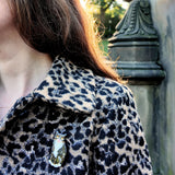 Hand-painted Tuxedo Cat Brooch Pin