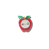 Hand-painted Apple Brooch Pin
