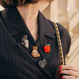 Hand-painted Pigeon Brooch Pin