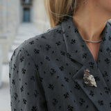 Hand-painted Pigeon Brooch Pin