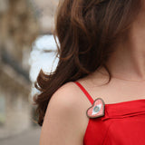 Hand-painted Lucky Evil Eye Heart Brooch Pin