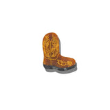 Hand-painted Cowboy Boot Brooch Pin