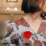 Handmade Origami Peony Brooch Pin