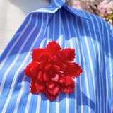 Handmade Origami Peony Brooch Pin